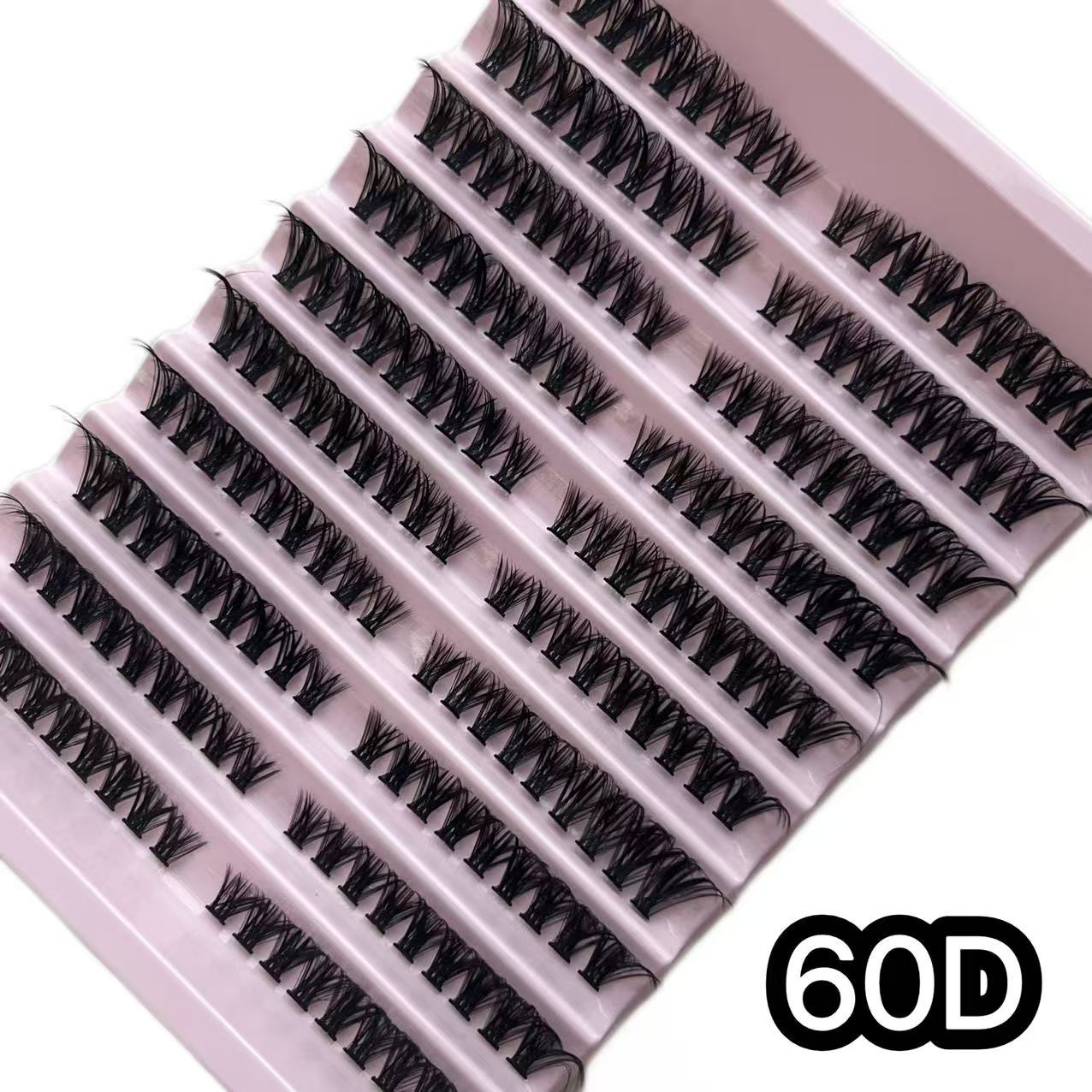 30P40P transfronterizo de fusión en caliente de pelo falso pestañas segmentación auto-injerto denso escenario natural de pelo blando falso pestañas