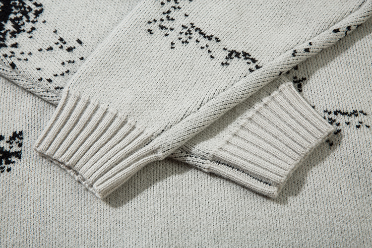 Herrenbekleidung Herbst und Winter Langarmpullover Street Trend Lockerer halboffener Kragen Trendige Strickoberteile für Herren und Damen_voghion.com