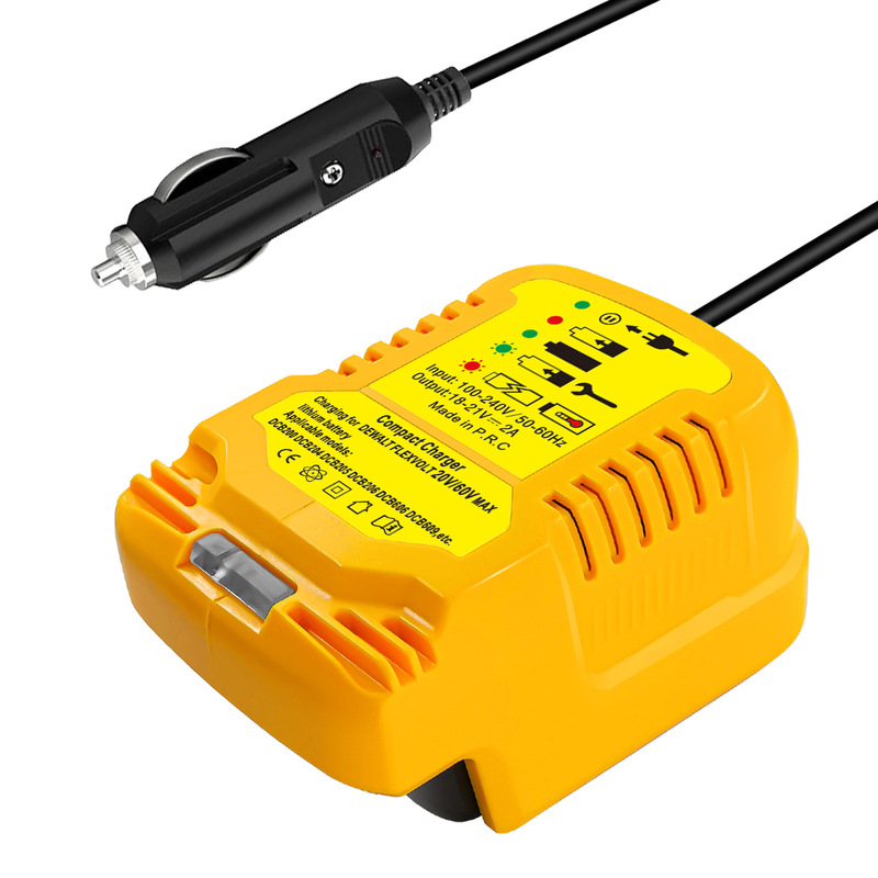 Suitable for Dewalt, Makita, Milwaukee, Black & Decker, Dr. Hans, and Other Small Mini Car Chargers, Portable Chargers