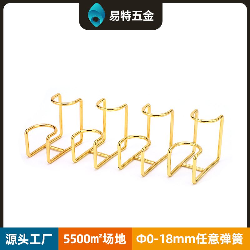 厂家批发 电镀金色脸盆挂钩弹簧无痕壁挂挂架浴室挂钩收纳神器