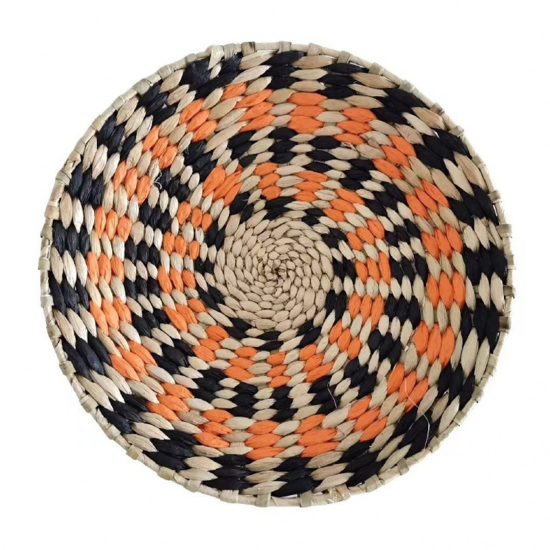 Viento nacional transfronterizo marioneta artesanal tejido pared decoración de pared Bohemia tejido de paja decoración de pared de fondo vivienda decoración de pared colgante