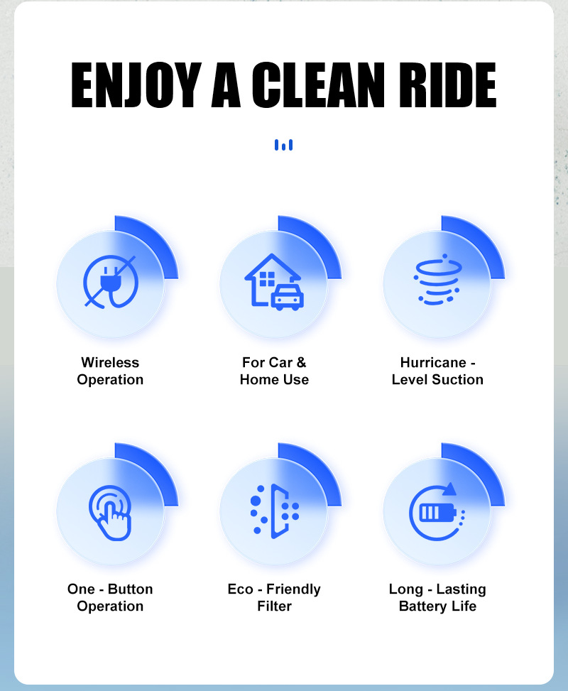 Factory Direct Supply Cross-Border Hot-Selling Car Vacuum Cleaner Wireless Charging Model Dust Remover Trade Model Handheld Vacuum Cleaner