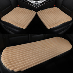 新しい横格のぬいぐるみの車のクッションの3つのセットの保温のシングルシートの四角のクッションの5つの席は背もたれの保温のシートカバーを縛りません。