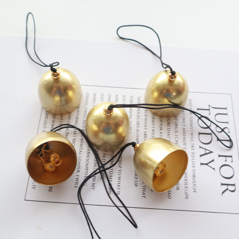 Brass small bell with accessories for St. Valentine's Day