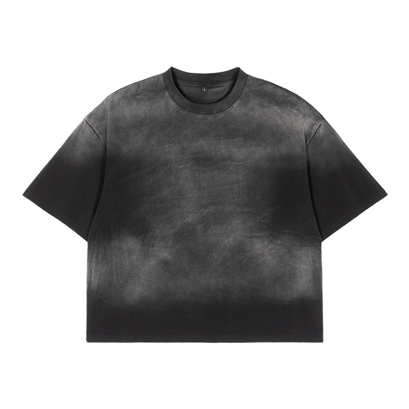 ETAI ropa de hombre de verano pesada pulverización de caballo corto ancho tipo de camiseta de estilo Boxy Fit estilo de hombre de manga corta T
