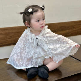 婴儿斗篷披风春秋外出挡风防晒小月龄宝宝衣服婴幼儿外出服夏季