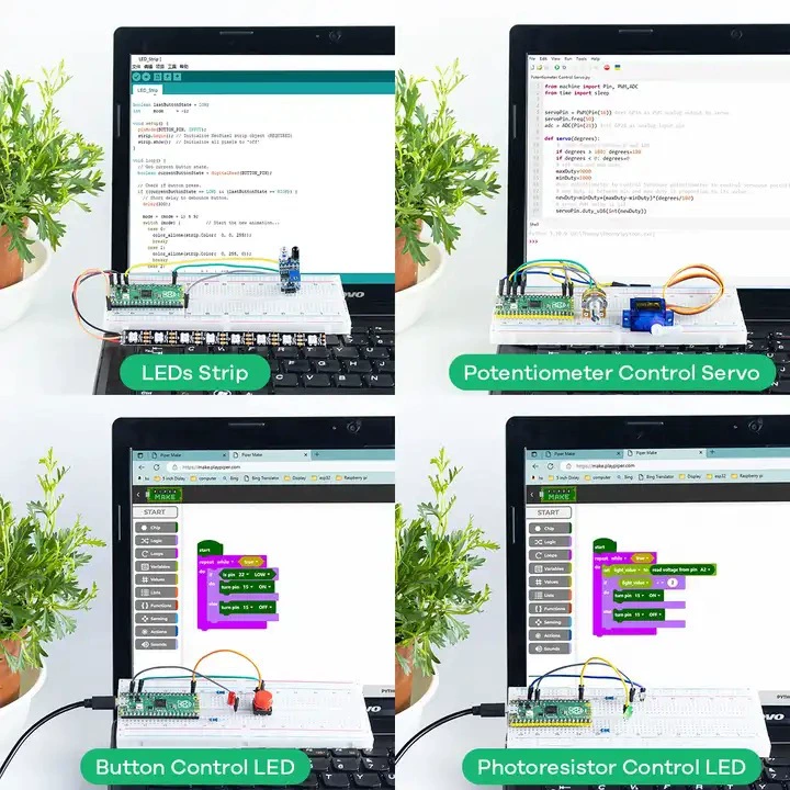 Совместимо с платой разработчика Raspberry Pi PICO RP2040, набор Micropython