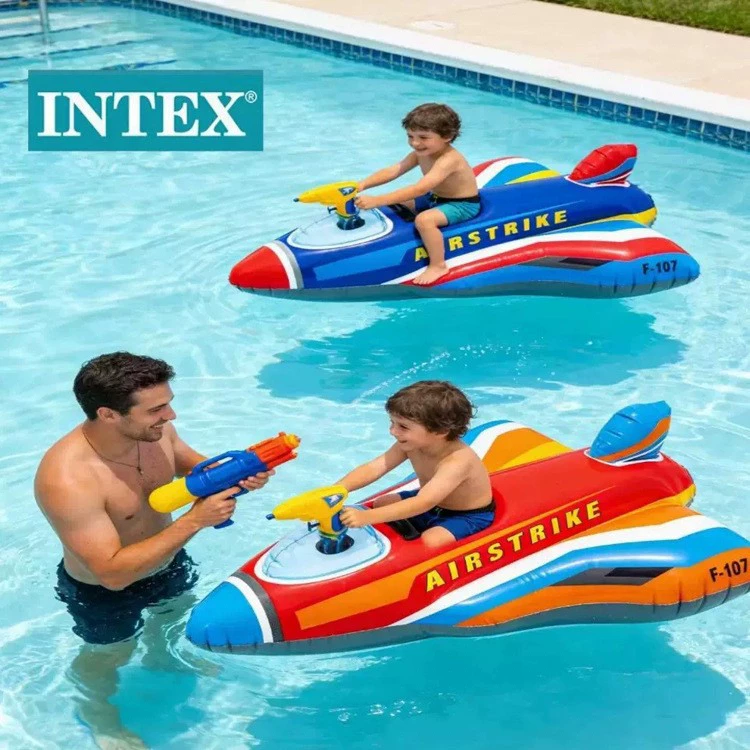 Надувной плавательный круг (INTEX) — лебедь/фламинго/единорог/павлин/и т.д., ПВХ, для взрослых и детей, варианты 105×82 см