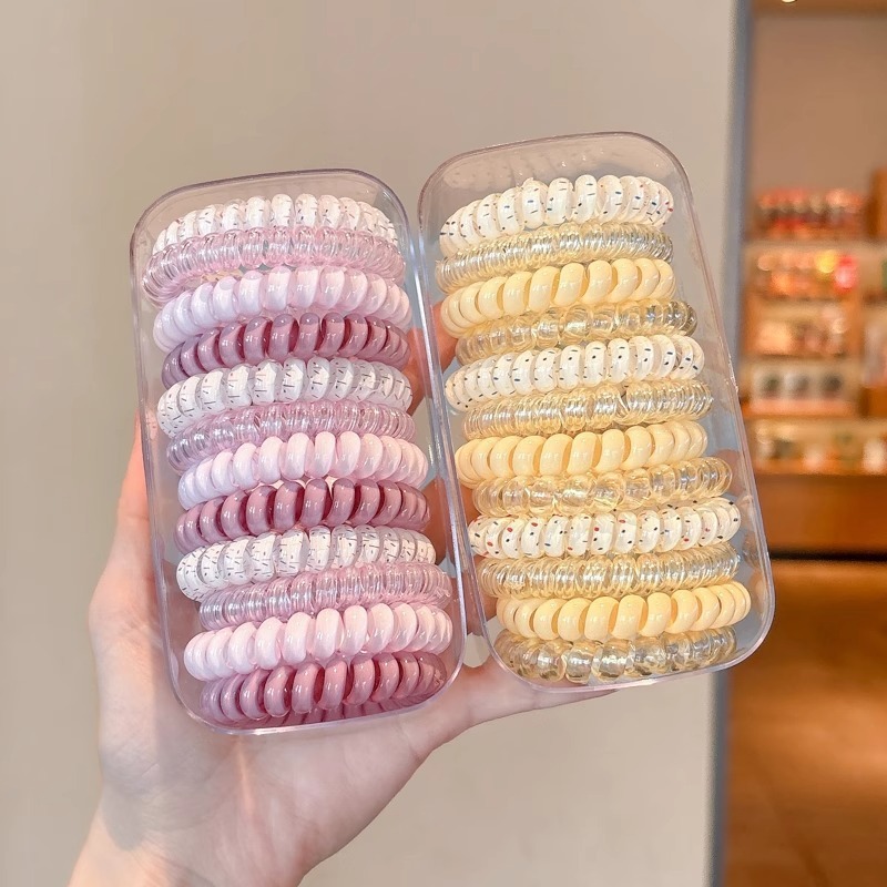 High-End Seamless Phone Cord Hair Tie for Women, High-Elasticity Rubber Band for Bun Hairstyle, Sweet Ponytail Hair Tie, Hair Accessory High-End Seamless Phone Cord Hair Tie for Women, High-Elasticity Rubber Band for Bun Hairstyle, Sweet Ponytail Hair Tie, Hair Accessory