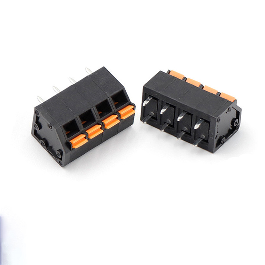 PCB接线端子KF736L-5.0双排插针弹簧式免螺丝铜质2P/3P/4P/5P-24P