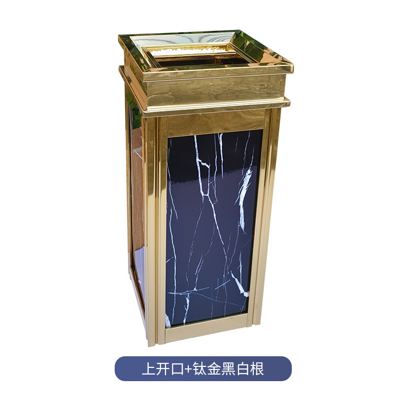 現物四角縦型ゴミ箱ステンレス灰皿ロビーホテルゴミ箱室内ゴミ箱|undefined