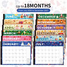 厂家直供爆款现货侧边大号黑卡日历26-27简约创意高颜值墙面挂历