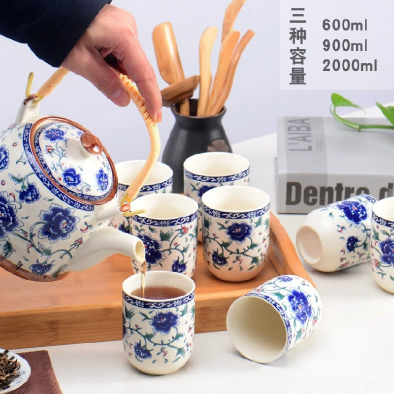 Набор чайных сервизов для чайных сервизов Домашний фильтр Керамический чайник Чайные чашки Ресторан Отель Чайник Фарфоровые Чайные чашки Подарки Компании