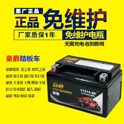 Motorcycle Battery Ytx7A-Bs Maintenance-Free Haomai Hao. Yuexing 125 Pedal Accessories Battery 12V7Ah