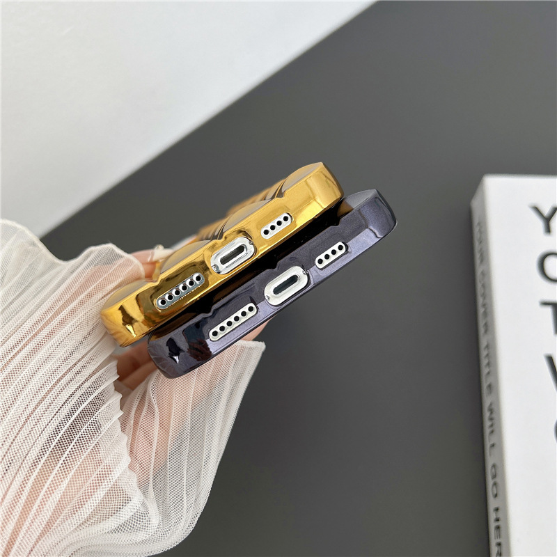 Electroplated Phone Case For Iphone 14 Pro Max Textured Cover_voghion.com