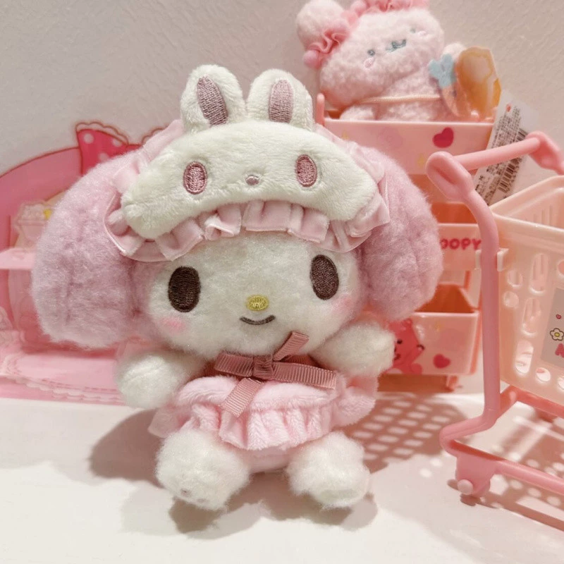 Плюшевый подвесной талисман Hello Kitty, Санрио, панда, подвеска, кукла, пижама, маска для сна, брелок