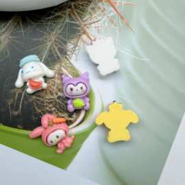 三丽鸥亮面树脂配件 diy奶油胶手机壳儿童发绳发夹洞洞鞋冰箱贴片