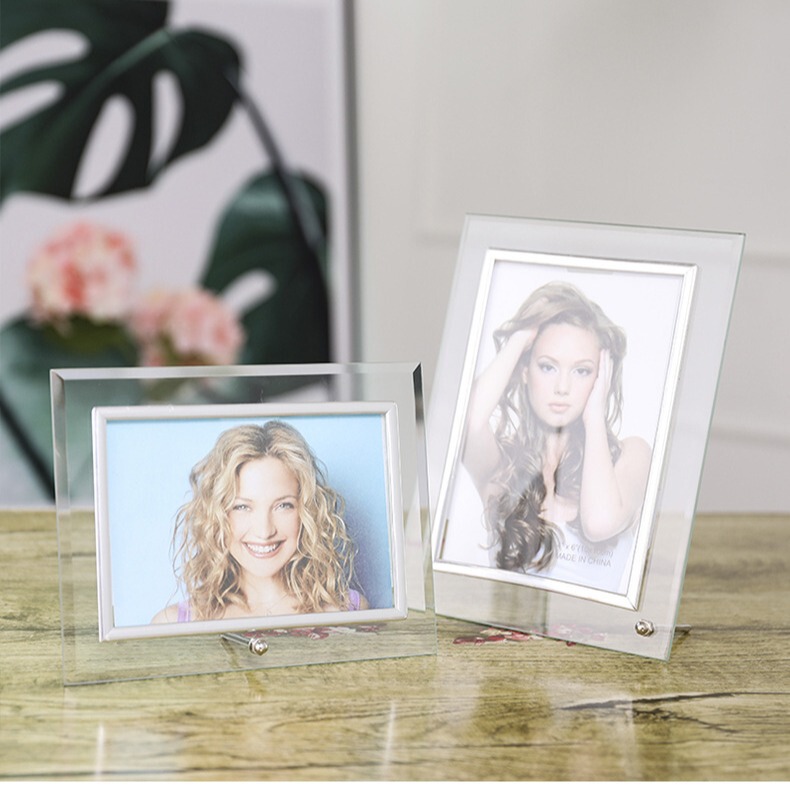 Gold and Silver Strip Crystal GT Glass Photo Frame Classic Scenic Area Certificate Photo Table Factory Wholesale Gold and Silver Strip Crystal GT Glass Photo Frame Classic Scenic Area Certificate Photo Table Factory Wholesale