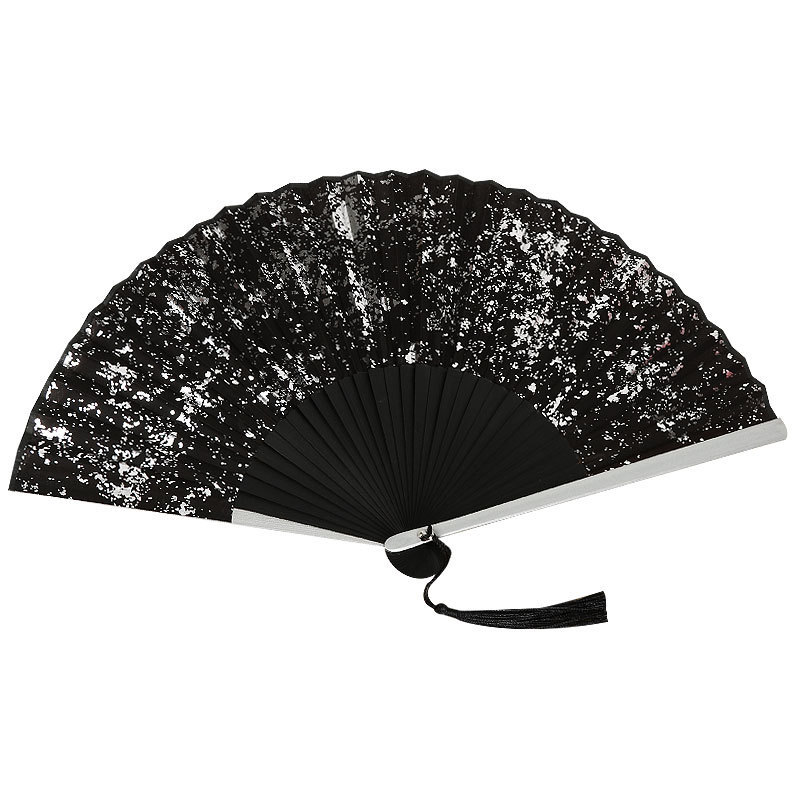 China ventilador plegable oro y plata ventilador de seda antiguo ventilador de baile clásico japonés props de estudio y ventilador al por mayor