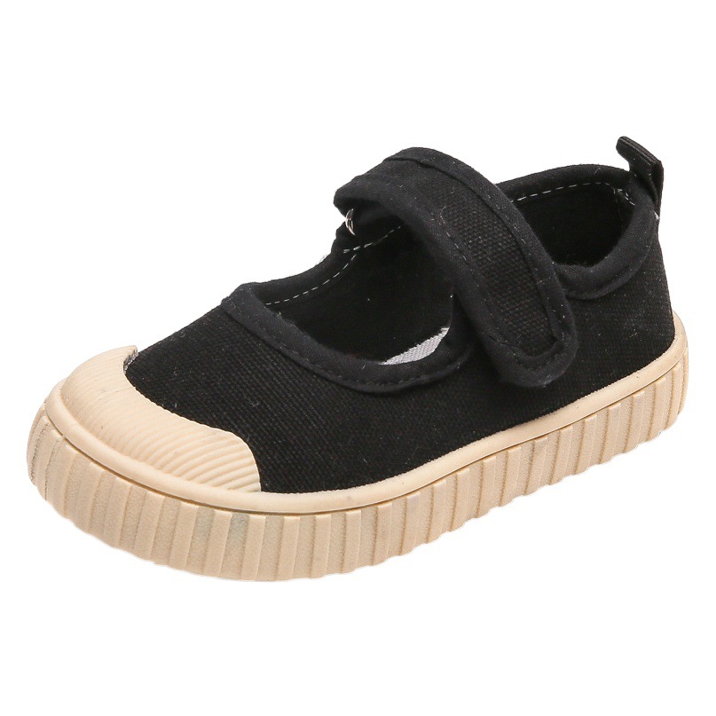 2025 primavera nuevos zapatos de lona para niños zapatos individuales para niñas zapatos de estudiante zapatos casuales de estilo coreano zapatos de galleta zapatos para niños al por mayor