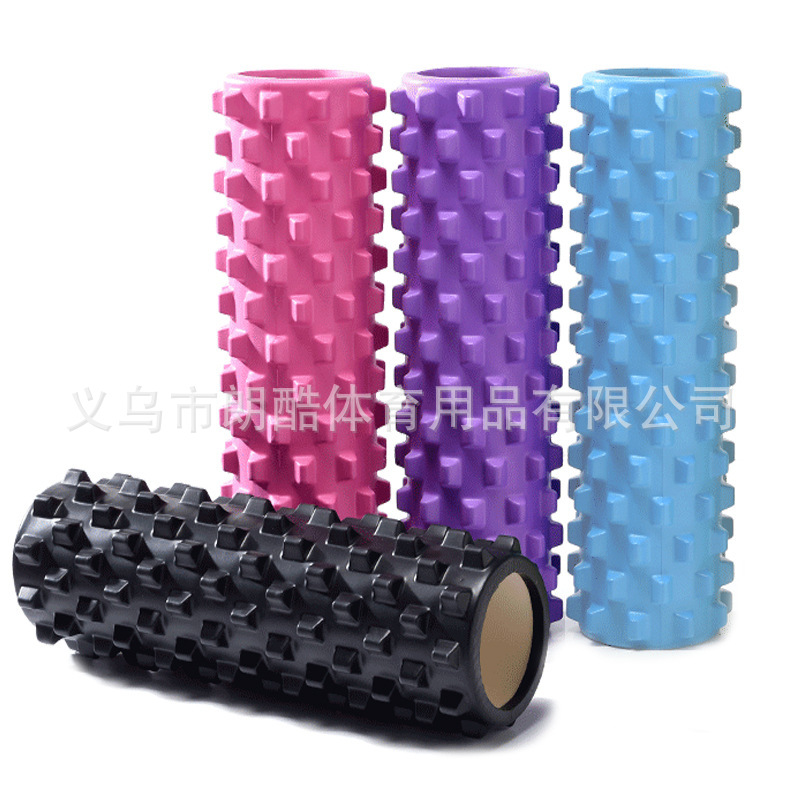 Rodillo de eje de espuma de yoga columna de yoga palo de dientes de lobo rodillo de relajación muscular que forma masajeador de pantorrilla Suministros de Fitness