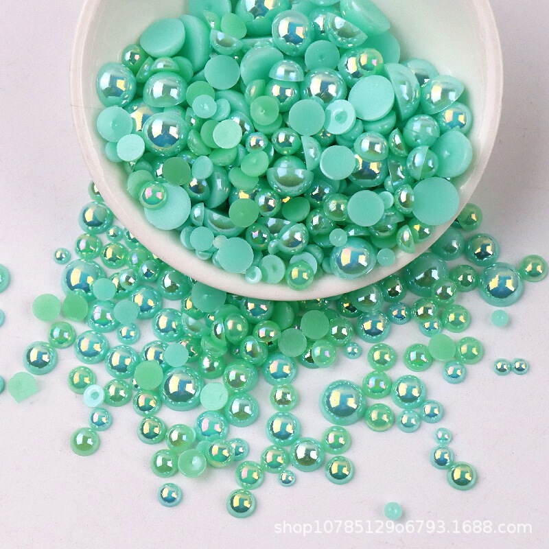 半円幻彩abs模造真珠メッキネイルパール手作りdiyプラスチックビーズ携帯ケース装飾卸売り|undefined