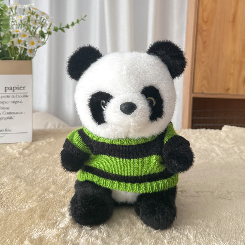 Muñeca panda muñeca muñeca de peluche muñeca de ropa muñeca Sichuan regalo de cumpleaños impresa logotipo
