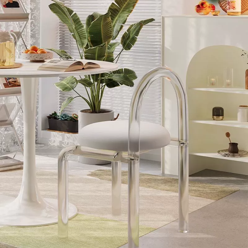 Акрил стул стул расческа стул спина стул скандинавский современный минималистичный интернет-красный минималистичный прозрачный макияж табуретки ins