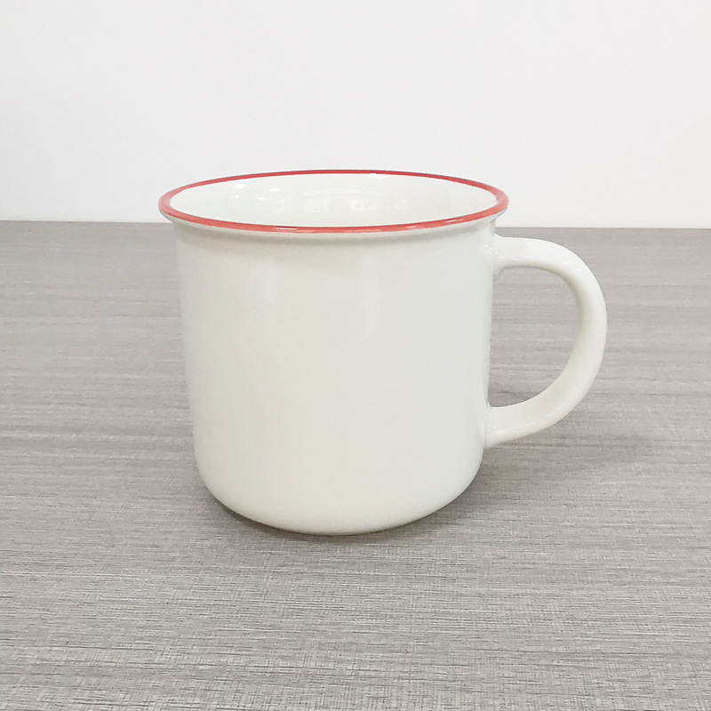 Taza de agua de procesamiento de lotes pequeños tazas de cerámica LOGO taza de agua taza de marca blanca taza de cerámica taza de café