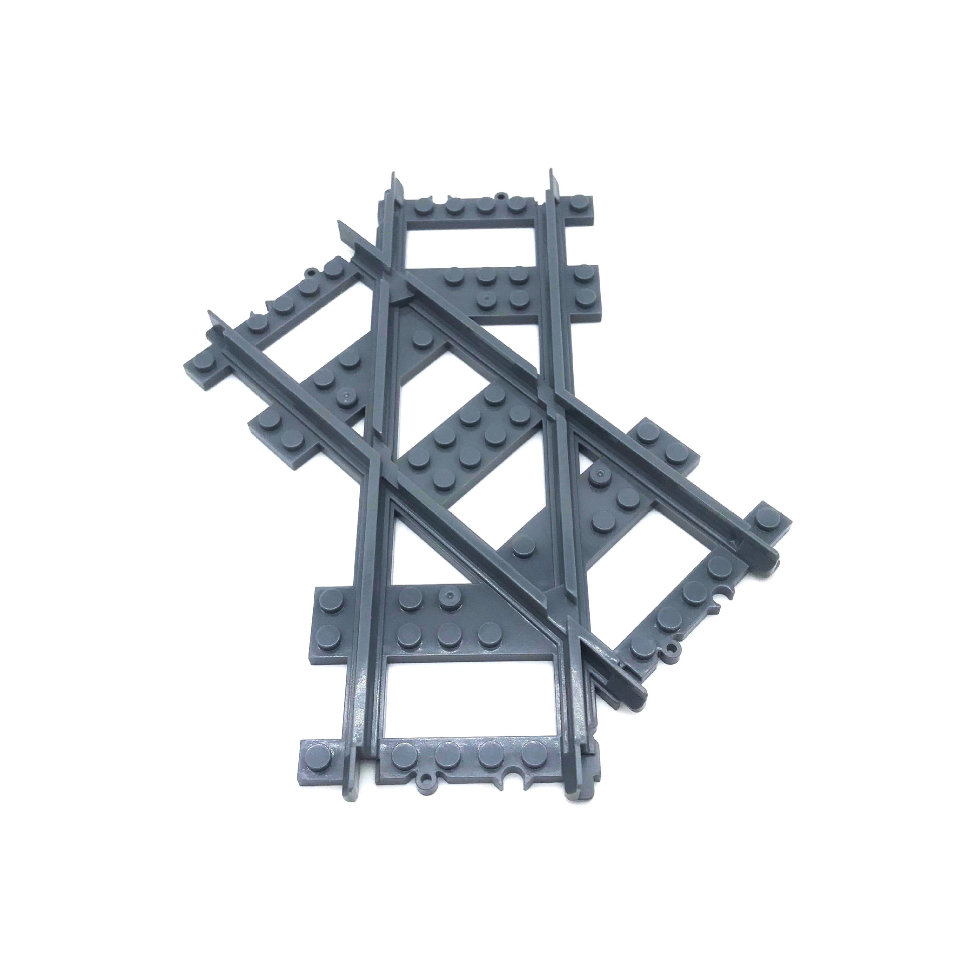 Yutong juguete ciudad tren bloques de construcción pista de tren suave/bifked track/cross track/rail recto/carril curvo