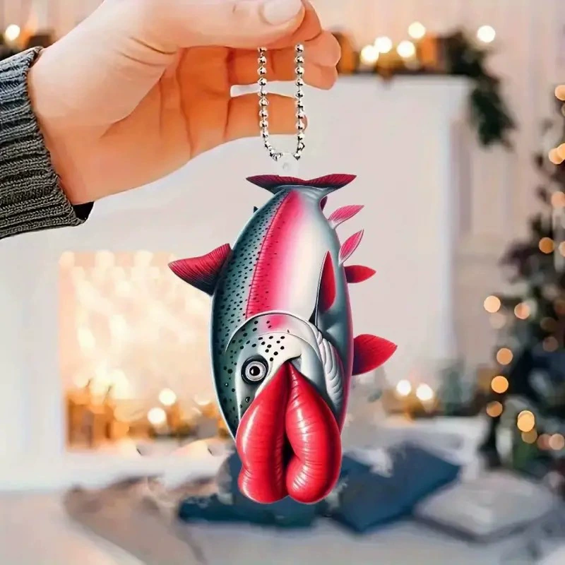 Креативный новый шарм губ рыба подвеска трансграничный акриловой самолет зеркало заднего вида подвеска праздничная подвеска