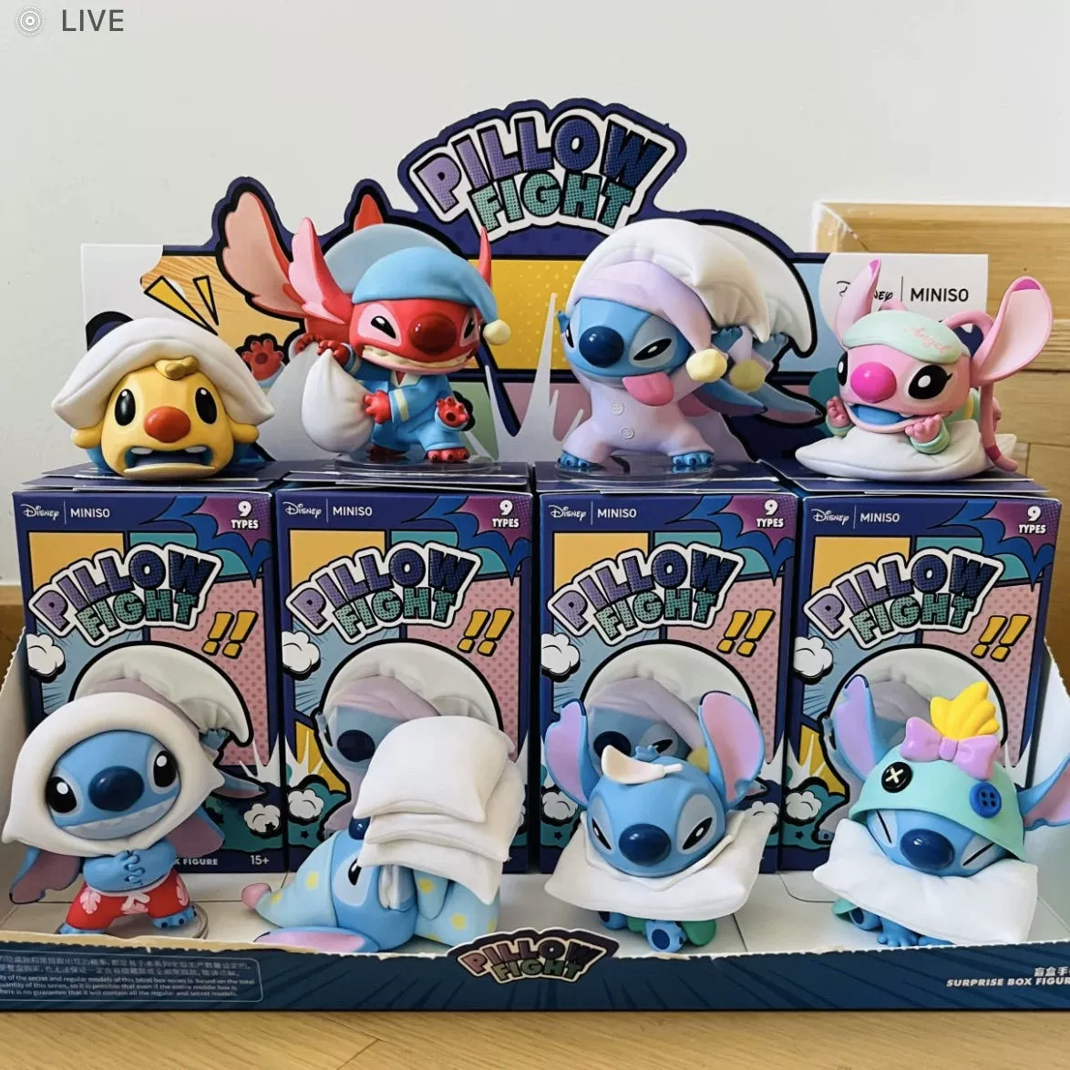Оригинальный премиум продукт Miniso Disney Stitch Pillow Fight серия слепая коробка модная фигурка