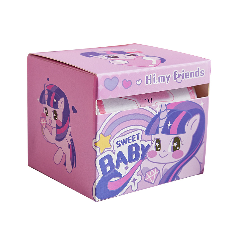 Nuevo lindo pony Baoli caja de notas extraíadas para estudiantes notas adhesivas de dibujos animados de alto valor adhesivas notas incorrectas