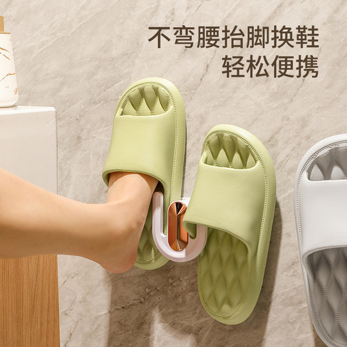 浴室拖鞋架轻奢壁挂式免打孔卫生间墙壁厕所鞋子沥水置物挂架收纳