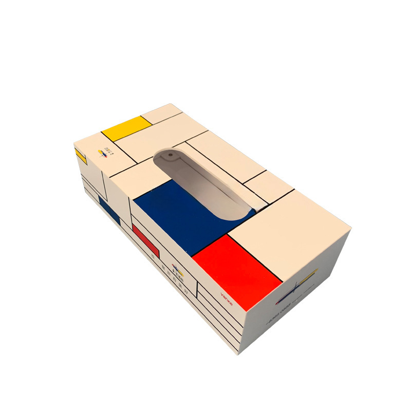 定制亚克力纸巾盒 彩色方块酒店餐巾收纳盒 商务家具展示架