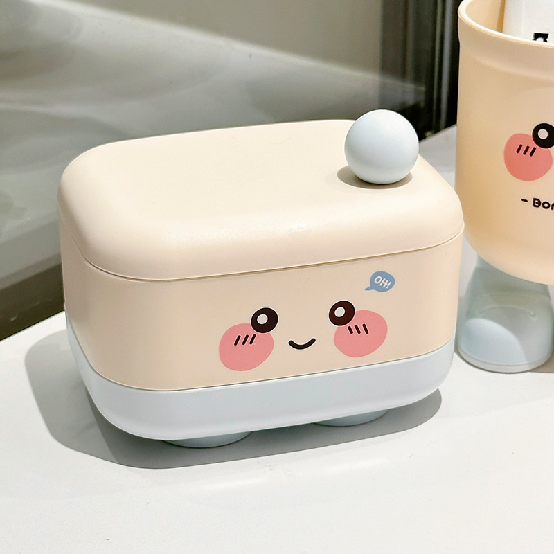 かわいい石鹸箱二層排水家庭用浴室石鹸箱蓋付き学生寮高価値洗濯石鹸箱|undefined
