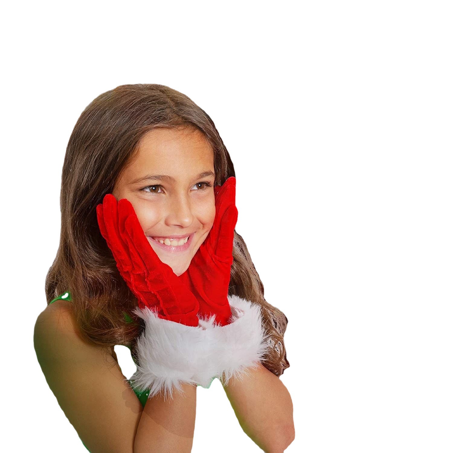 2023 GUANTES DE Navidad rebabas decoración de vacaciones de una sola capa guantes calientes GUANTES DE Navidad