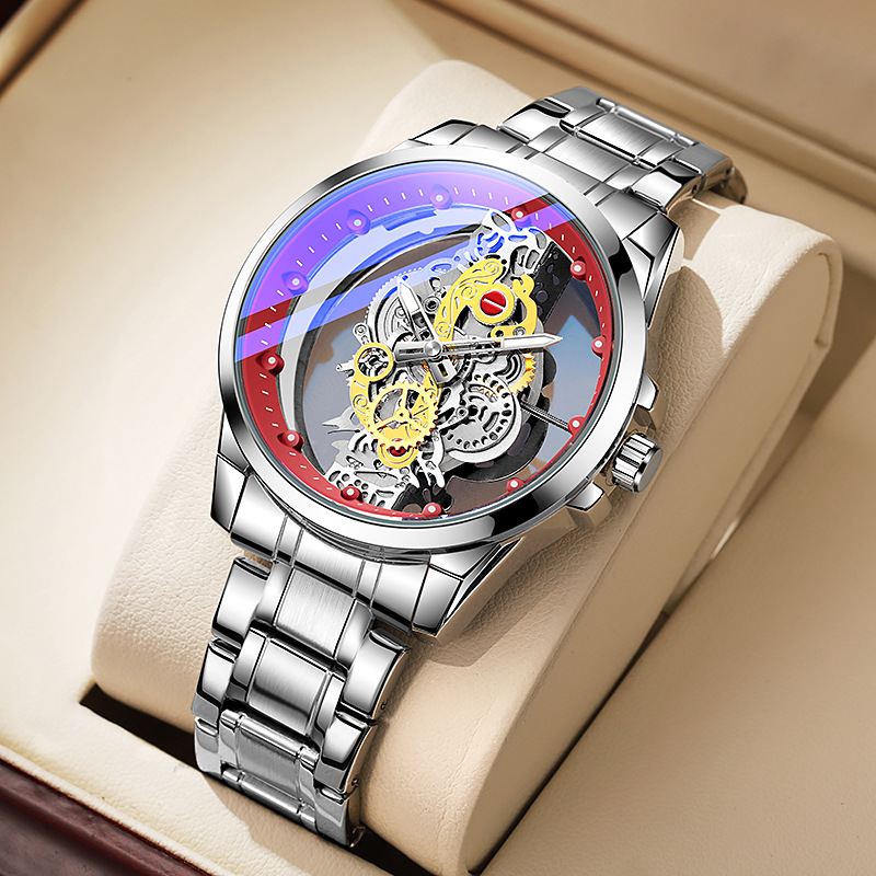 Transmisión en vivo de celebridades de Internet Venta caliente Cinturón luminoso hueco Reloj de cuarzo para mujer Reloj de alto valor Protección del medio ambiente