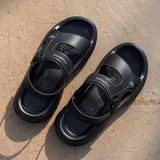 Сандалии, трендовые универсальные высокие тапочки на платформе, летняя пляжная обувь, мягкая подошва