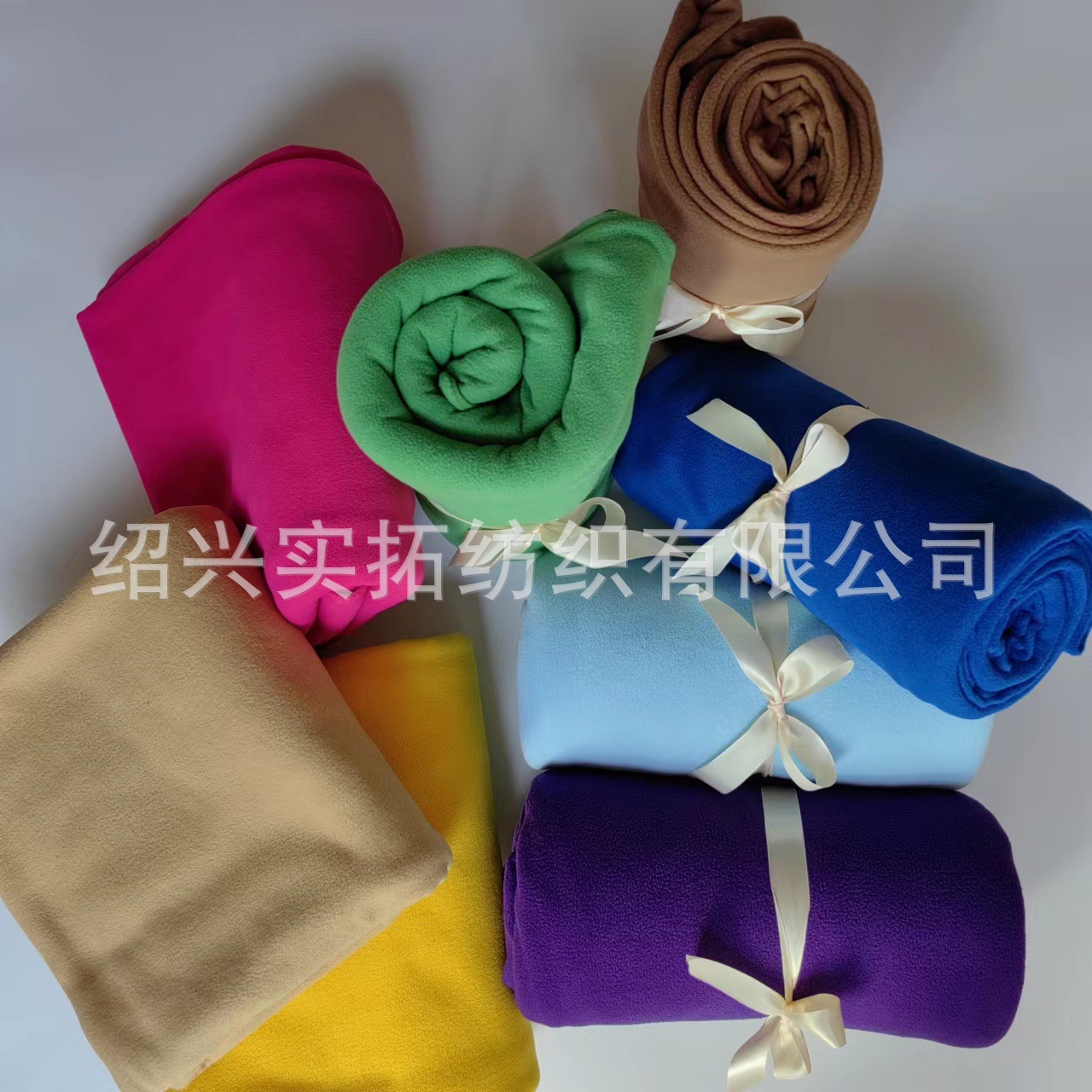 定制纯色摇粒绒毯子双刷单摇保暖毛毯户外航空毯跨境polar fleece