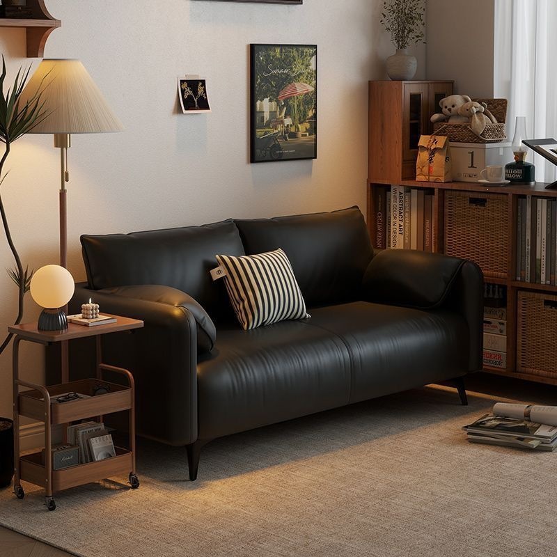 Leather sofa for living room, home use, elephant ear design, two-seater small sofa, three-seater, Italian retro style, fabric sofa for apartment