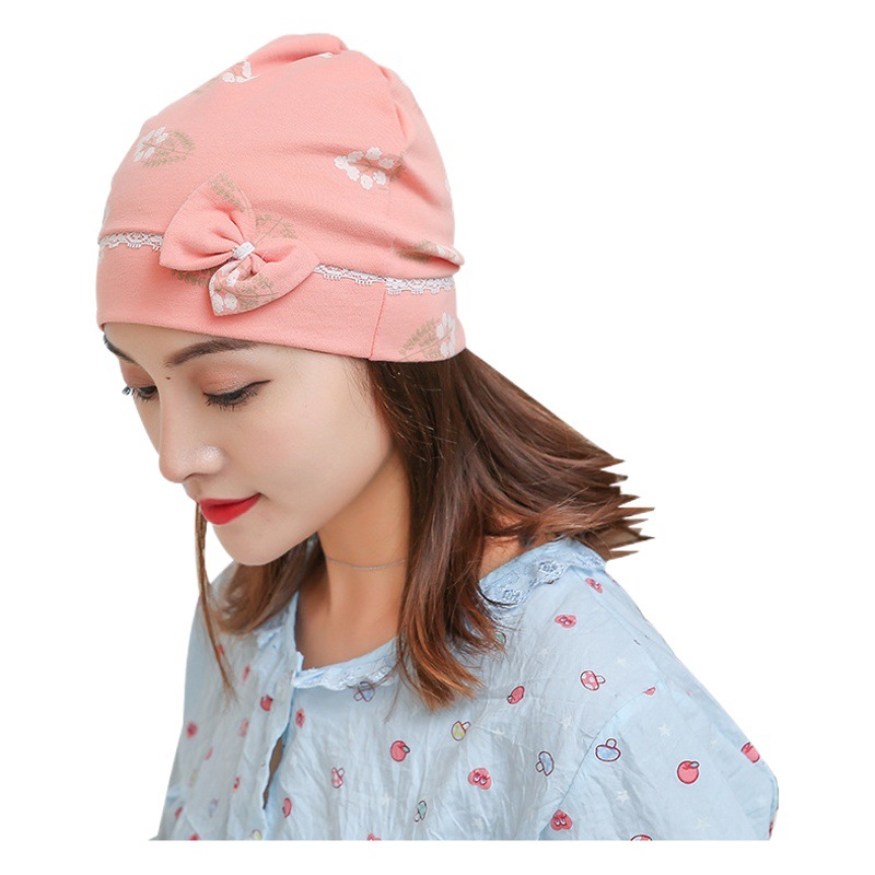 25 new all seasons moon cap cotton bow warm wind pregnant women maternity moon cap