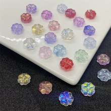 捷克琉璃花瓣8mm四叶草仿天然石花苞美甲diy饰品配件材料