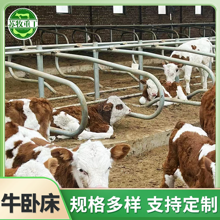 苏牧养殖设备奶牛场热镀锌单双面一体成型牛卧床室外不锈机械