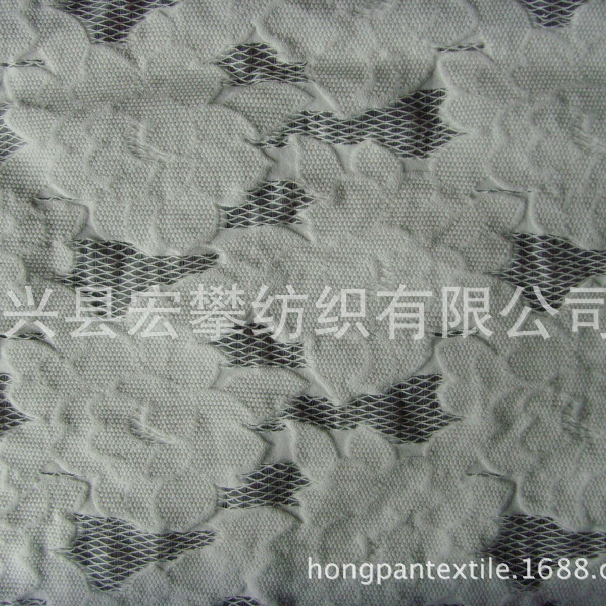 锦棉梭织提花布剪花布春夏网格剪花NC镂空玫瑰花朵剪花连衣裙面料