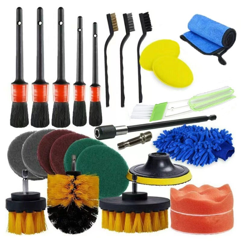 Car Detailing Brush, Soft Bristle Cleaning Brush, Wheel and Interior Cleaning Brush, Car Detailing and Beauty Tools