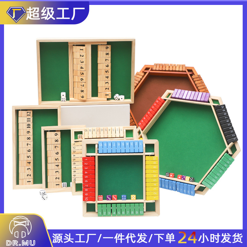 Dr. Wood's Four-Sided Flip Chess Bar Dice Game Multi-Sided Wooden Number Flip Toy Parent-Child Interactive Board Game Dr. Wood's Four-Sided Flip Chess Bar Dice Game Multi-Sided Wooden Number Flip Toy Parent-Child Interactive Board Game