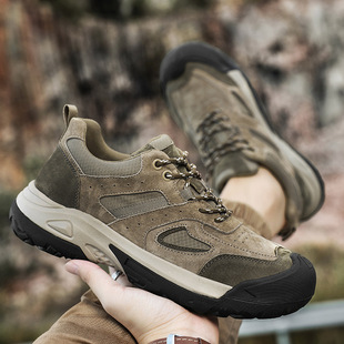 2025 Autumn Waterproof Anti-Slip Wear-Resistant Soft Sole Outdoor Hiking Shoes Men's Climbing Travel Hiking Sports Shoes Men's Shoes