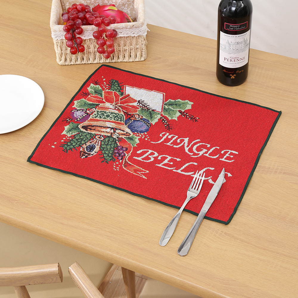 2024 nuevo cojín de Navidad cojín de muñeco de nieve de Navidad cojín de mesa de decoración familiar cojín de mesa de Navidad Jacquard