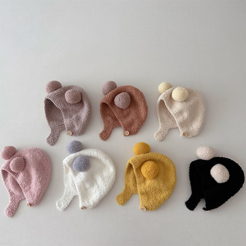 Baby Ear Hat Korean version of autumn and winter new style keeping…